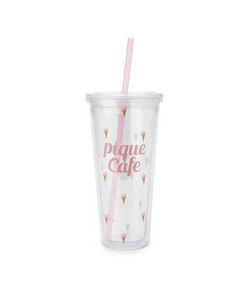 gelato pique（ジェラートピケ） タンブラー 「cafe」ストロー付き