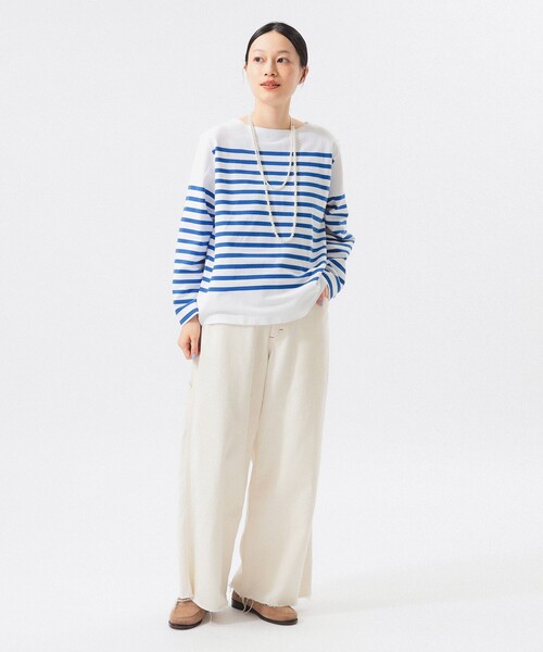 新品タグ付き　BEAMS BOY ボートネック カットソー ボーダー BEAMS BOY tシャツ ナバルボーダー ビッグ ボートネック