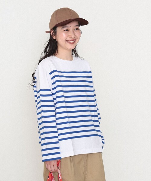 BEAMS BOY tシャツ ナバルボーダー ビッグ ボートネック