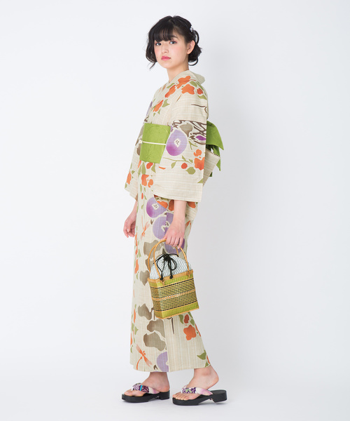 新品未使用　芸艸堂　浴衣　夏着物　高級浴衣　パープル　42,400円 芸艸堂 浴衣 レディース 芸艸堂浴衣セット「水葵」荻野一水 綿