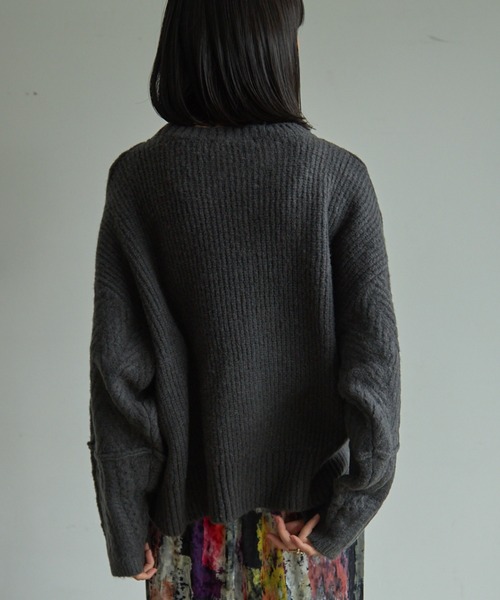 name. パッチワーク　ケーブルニット　セーター　1 ニット パッチワークケーブルニット レディース : ZOZOTOWN