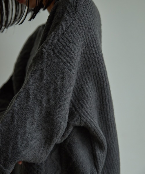 name. パッチワーク　ケーブルニット　セーター　1 ニット パッチワークケーブルニット レディース : ZOZOTOWN