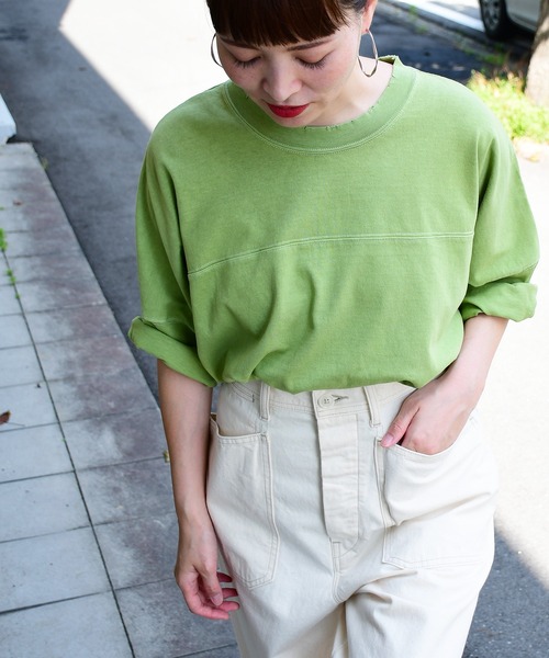 JOHNBULL - Attick by Johnbull オーバーサイズハーフスリーブTシャツ Attick by Johnbull】オーバーサイズハーフスリーブTシャツ