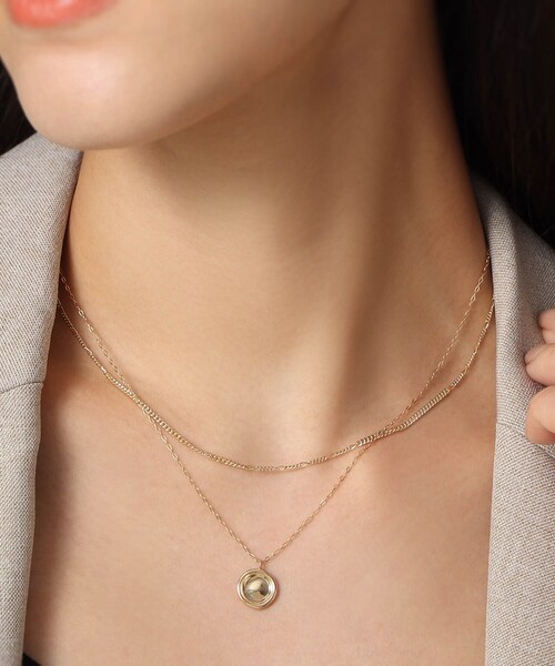 ココシュニックK10ネックレス K10ダイヤモンド ロックモチーフ ネックレス（ネックレス