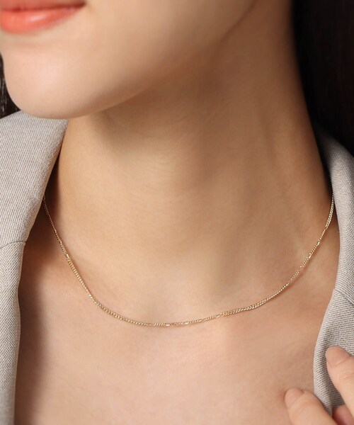 COCOSHNIK K10 ネックレス COCOSHNIK（ココシュニック） ネックレス K10中空プレイドケーブル