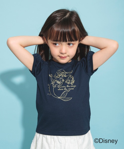 Disney tシャツ 「Disney」リトルマーメイド：アリエル / 肩あき