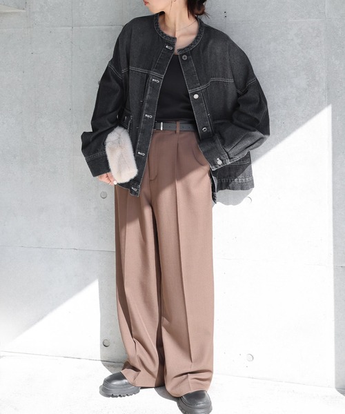 andme（アンドミー） デニムジャケット gジャン 「新色追加」オーバー