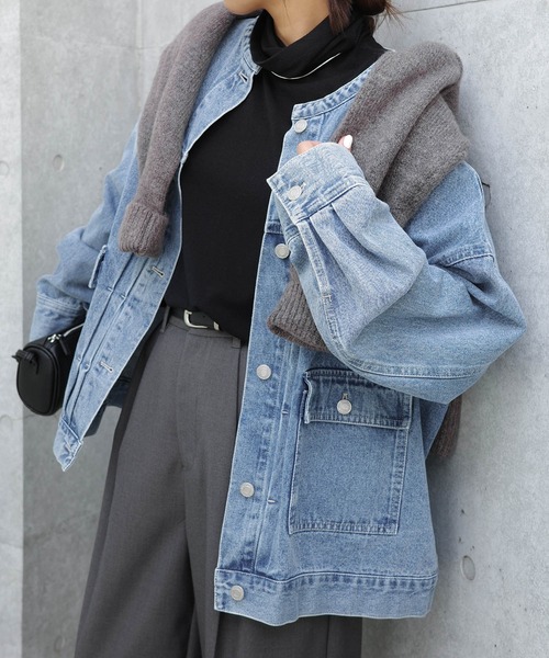 andme（アンドミー） デニムジャケット gジャン 「新色追加」オーバー