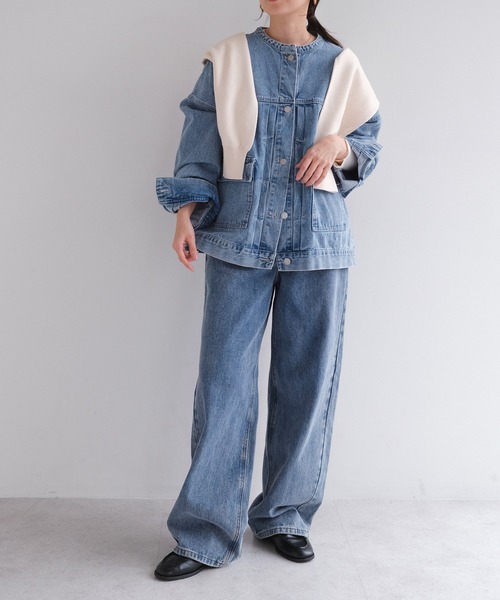 イートミー　デニムジャケット　 新品 andme（アンドミー） デニムジャケット gジャン 「新色追加」オーバー