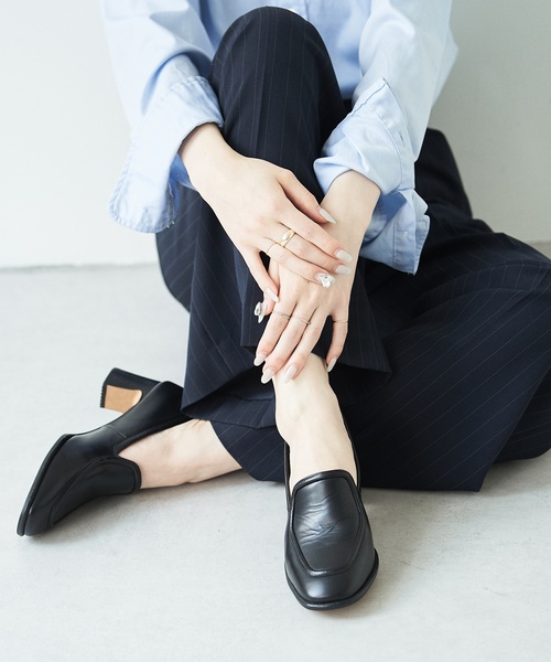 LE TALON（ル タロン） パンプス 5.5cmレザーローファーパンプス 