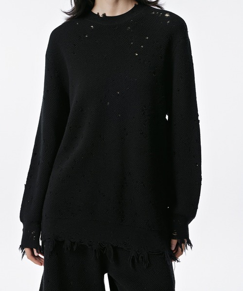JNBY SINCE1994 - 今期新作 ダメージニット JNBY ニット セーター Distressed Fluffy Sweater / ダメージ