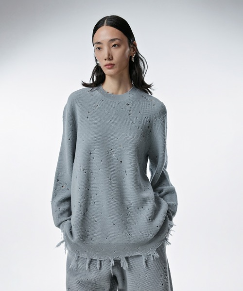JNBY SINCE1994 - 今期新作 ダメージニット JNBY ニット セーター Distressed Fluffy Sweater / ダメージ