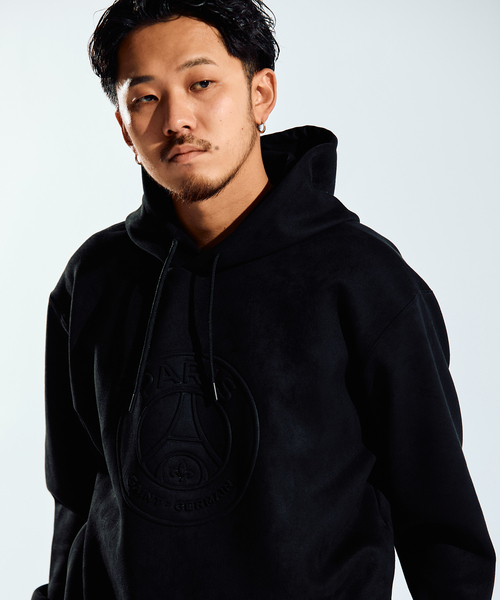 【Paris Saint-Germain】フェイクスウェードセットアップ メンズ スウェット 「Paris Saint-Germain」フェイクスウェード クルー