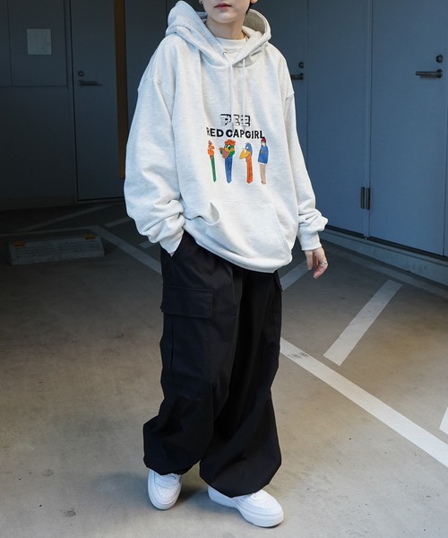 RED CAP GIRL パーカー 「PEZ × GIRL」コラボ 25SS ビッグ