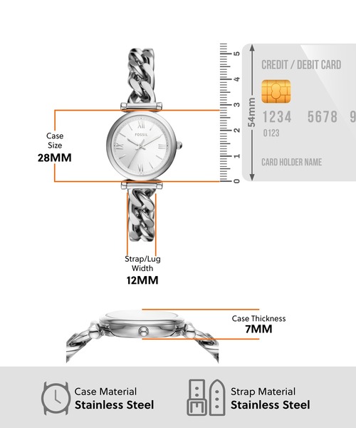 FOSSIL 腕時計 フォッシル レディース アナログ ステンレス
