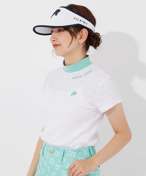 FILA GOLF - トップ プルオーバー 半袖 「/フィラゴルフ」レディース半袖モックネックシャツ ゴルフ レディース