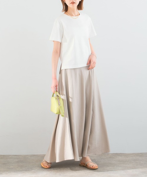 美品 24SS アーバンリサーチロッソ バックファスナーリネン混ロングスカート 美品 24SS アーバンリサーチロッソ バックファスナーリネン混
