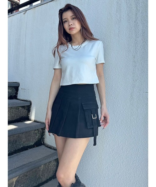 EGOIST tシャツ シャイニーショート半袖トップス レディース