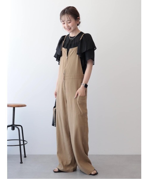 限定値下☆BACKLASH リネンサルエルサロペット ベージュM☆ mink chair - リネンブレンドサロペット ベージュ | ravii ONLINE STORE