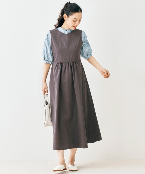 値下げしました✨1点もの！バーバリーノースリーブワンピースネイビー　フォースロゴ お財布にやさしいプリーツ無地ノースリワンピース M 【メール便