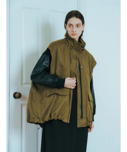 Editt by YECCA VECCA リブMIXデザインブルゾン