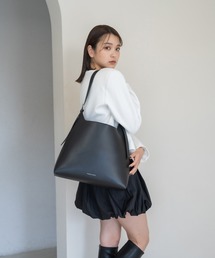 Charleskeithダブルバックル トラペーズホーボーバッグ CHARLES & KEITH｜ダブルバックル トラペーズホーボーバッグ