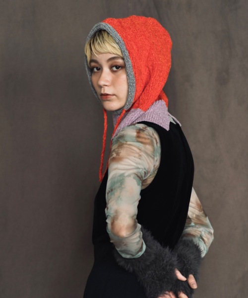 ORIENT MILLINERY ニット帽 ニットキャップ MALL KNIT BALACLAVA 波