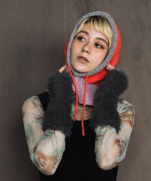 ORIENT MILLINERY ニット帽 ニットキャップ MALL KNIT BALACLAVA 波