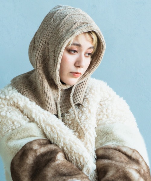 ORIENT MILLINERY ニット帽 ニットキャップ MALL KNIT BALACLAVA 波