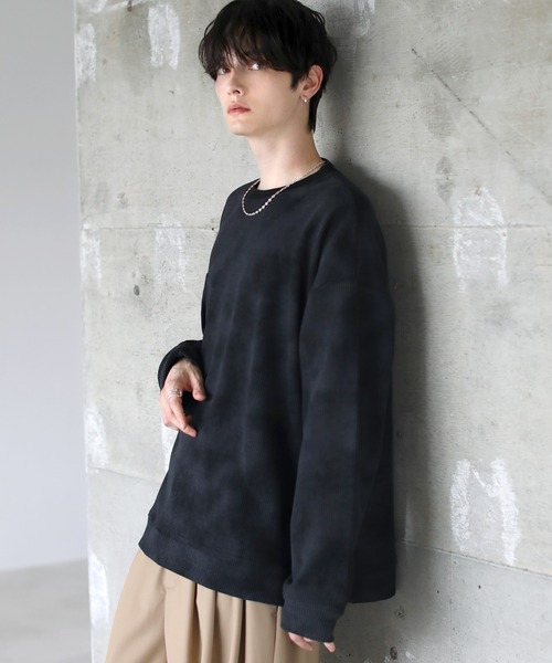 黒*龍様 WAREHOUSE & CO. ネイビートレーナー サイズ38 トレーナー スウェット 「25AW」カットコーデュロイ/ヴィンテージ加工
