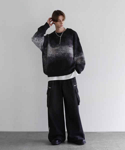 SOCCE セーター ニット モヘアライクルーズシルエットグラデーション