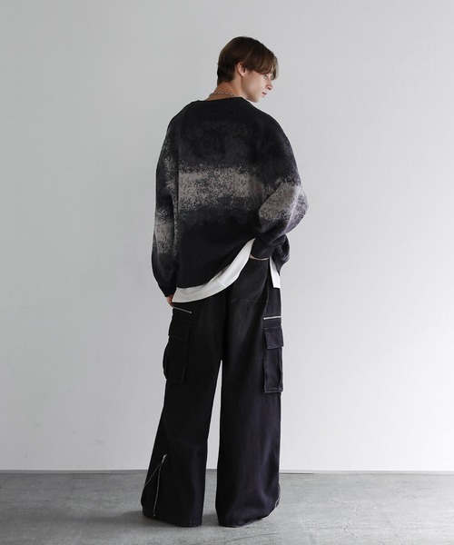 SOCCE セーター ニット モヘアライクルーズシルエットグラデーション