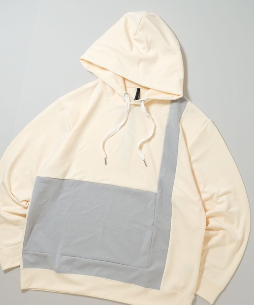 ダンボール切り替えパーカー パーカー cardboard knit switching hoodie/ダンボールニット 切り替え