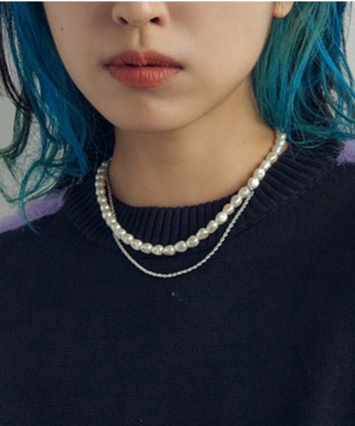 ネックレス・ペンダント EVERYDAY PEARLS GOLDY ネックレス 「GOLDY」グラス パール × チェーン