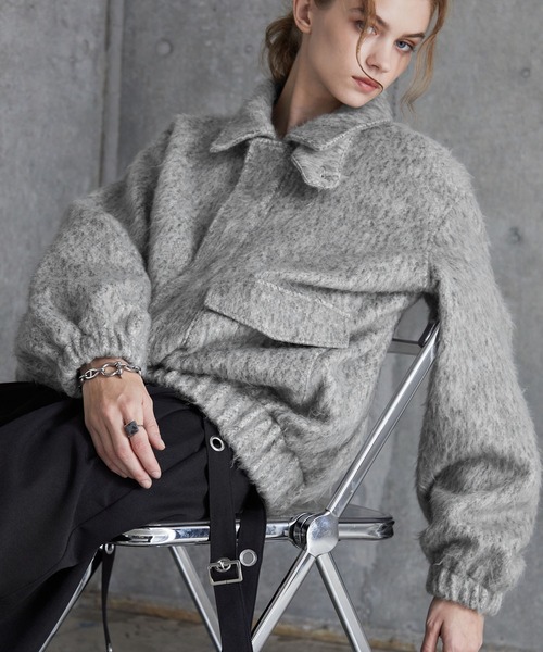 SERACE ブルゾン アウター 「SERACE」2way loose shaggy short blouson