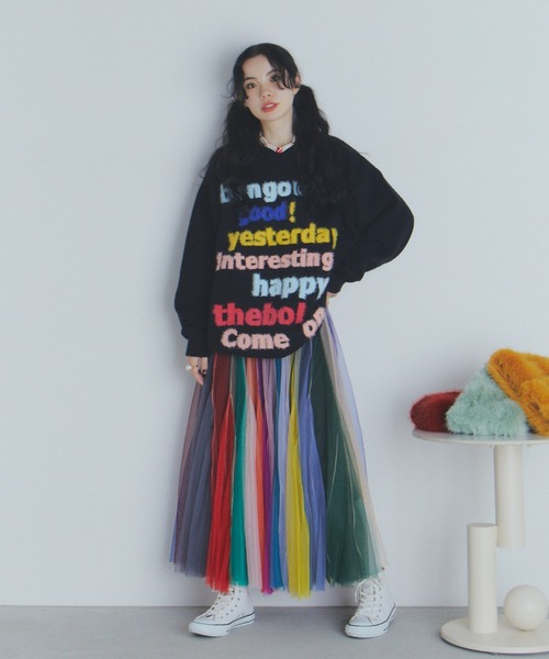 manana suerte（マニャーナスエルテ） スカート ボリュームストライプ