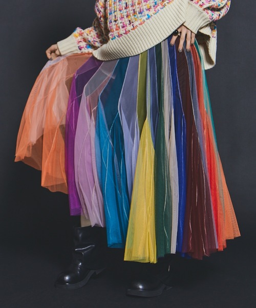 manana suerte（マニャーナスエルテ） スカート ボリュームストライプ