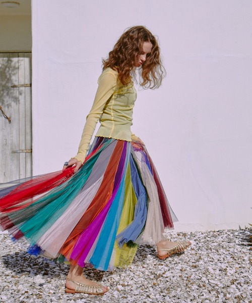 manana suerte（マニャーナスエルテ） スカート ボリュームストライプチュールスカート : ZOZOTOWN Yahoo!店 - 通販 -  Yahoo!ショッピング ストライプチュールスカート