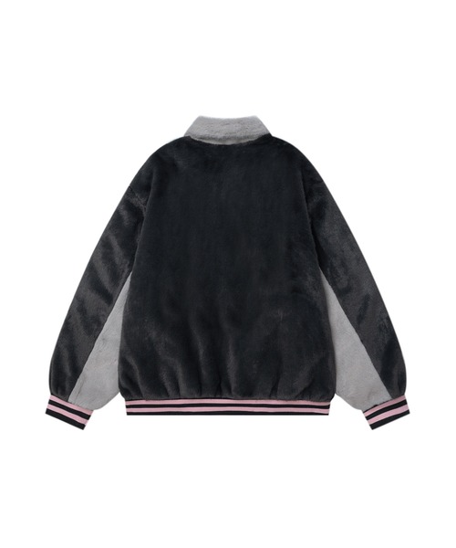 スタジャン 「HOOK」for girls 配色切り替えエコファージャケット
