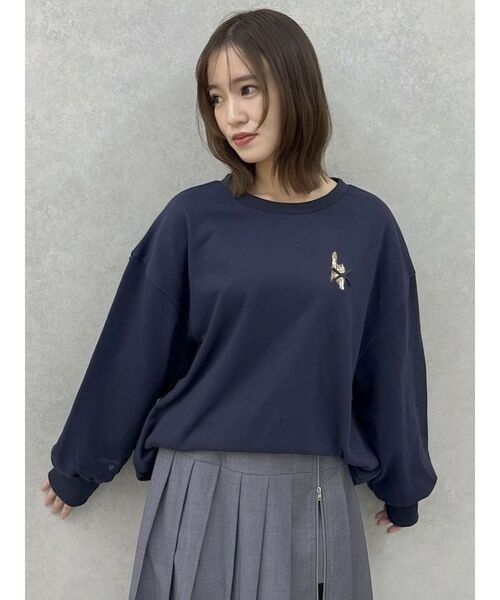 dazzlin（ダズリン） tシャツ CAT刺繍リボンカットプルオーバー