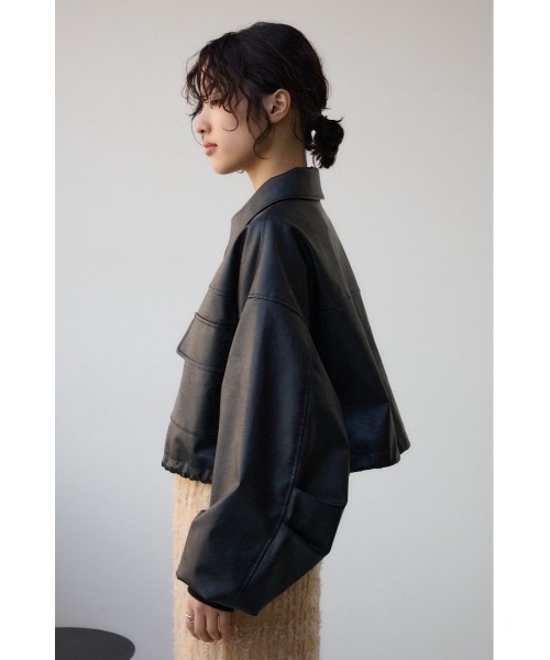 AZUL BY MOUSSY ブルゾン アウター フェイクレザーショート