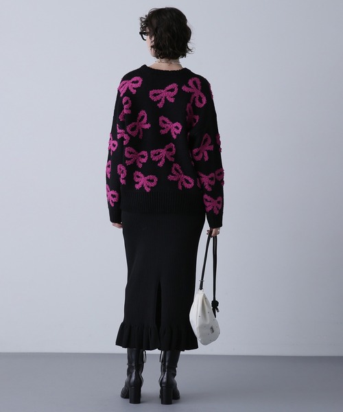 ROSE BUD（ローズバッド） スカート (CREOLME)リブニットスカート