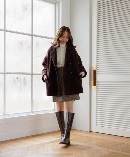 「flower」 チェスターコート FREE ベージュ レディース_画像2