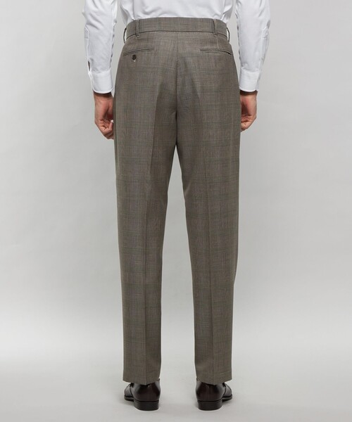 パンツ 「DORMEUIL/ドーメル」「SUPER LITE TONIK」1プリーツグレンチェックトラウザーズ メンズの画像