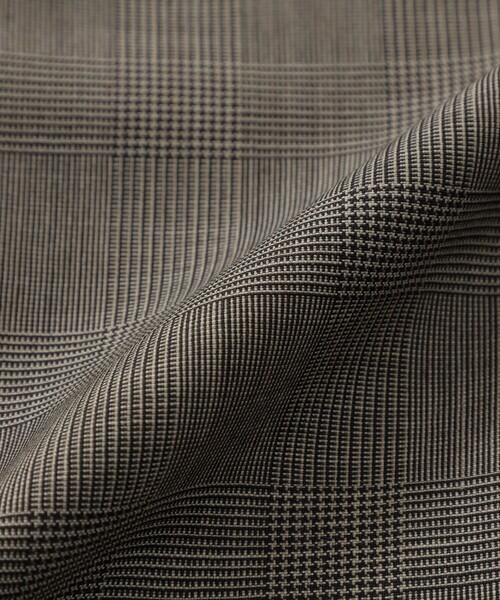 パンツ 「DORMEUIL/ドーメル」「SUPER LITE TONIK」1プリーツグレンチェックトラウザーズ メンズの画像