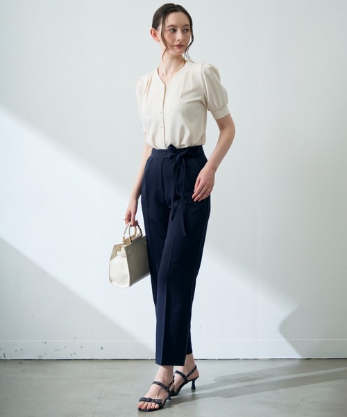 ◆希少◆美品◆マサキマツシマ◆半袖デザインブラウスシャツ◆白◆フォーマル可◆M MISCH MASCH（ミッシュマッシュ） ブラウス シャツ 半袖 ZOZO限定