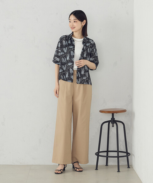 COMME CA ISM（コムサイズム） ブラウス シャツ ポリエステルデシン