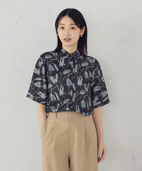 モクロム出品 COMME CA ISM（コムサイズム） ブラウス シャツ ポリエステルデシン