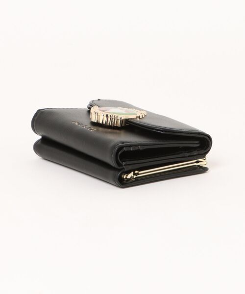 ポール&ジョー アクセソワ 口金ミニ財布 三つ折り キャットブローチ PAUL & JOE ACCESSOIRES 財布 ポール ＆ ジョー アクセソワ 口金