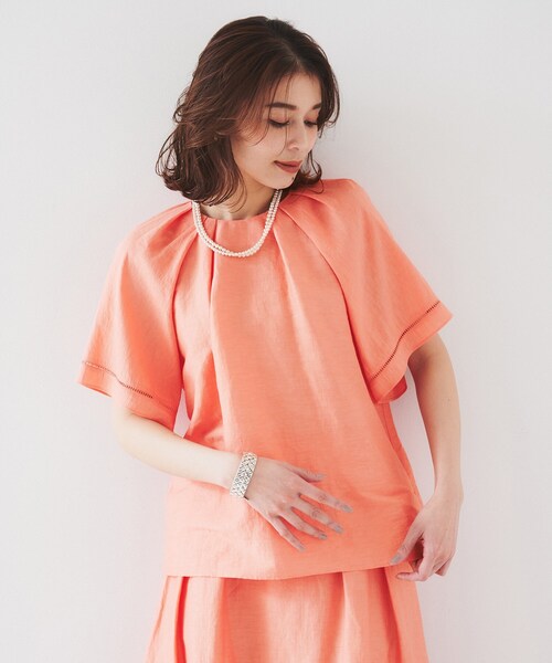【美品】リネンブラウス リネンフリルカラーブラウス｜BIGI online store - ビギ